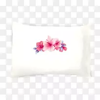 投掷枕头垫长方形粉红色m-枕头
