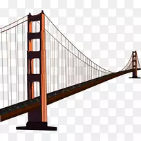 金门大桥剪贴画旧金山-奥克兰湾大桥悬索桥-旧金山大桥