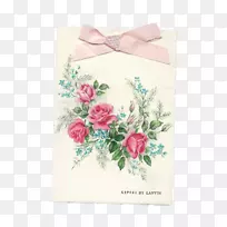 花园玫瑰，纸贺卡，结婚邀请函，花卉设计-花