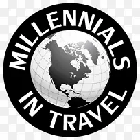 千禧一代旅行社标志组织-旅游