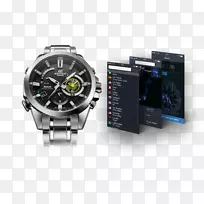卡西欧大厦时间旅行者Eqb-501手表时钟硬式太阳能智能手机手表