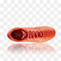 阿迪达斯x 16.3皮革fg/ag太阳能红/金属银童足球靴鞋产品设计交叉训练-银红足球