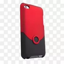 Zagg iFroz豪华版，适用于播放器箱苹果ipod touch(第4代)iphone-红色足球ipod外壳