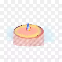 点燃蜡质蛋糕-用火焰点燃排球生日蛋糕