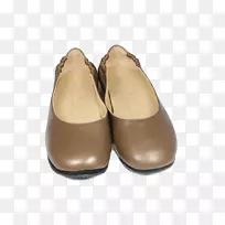 女用拖鞋皮卡青铜棕色步行鞋