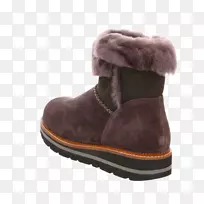 雪靴鞋，羊皮步行鞋-冬季女鞋