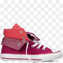 运动鞋，恰克泰勒，全明星将高高在上的脸红闪闪发光的鞋子换成女鞋。