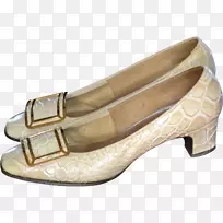 杰奎琳原作20世纪60年代鳄鱼凉鞋-银高跟鞋为女性漂亮