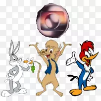 伍迪啄木鸟卡通形象菲力克斯猫电影-跳跃兔子徽标测验