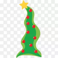 圣诞树剪贴画圣诞日十二月圣诞装饰品-圣诞树
