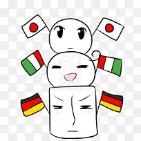 剪贴画插图人类行为鼻子线条艺术-鼻子