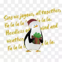 企鹅圣诞点缀字体圣诞日短信-企鹅