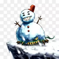 宇-基-哦！决斗链接于-吉-哦！交易纸牌游戏Yami Yugi Mutou-雪人3D圣诞壁纸