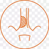 腹诺瓦机械通气呼吸人工通气气道管理橙色医学警报符号