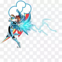 彩虹黄昏闪光珍稀画艺术-双彩虹闪电