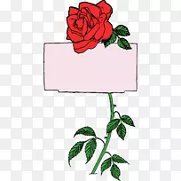 剪贴画花园玫瑰花边框开放部分花卉设计-玫瑰