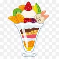 圣代帕菲冰淇淋水果冰淇淋