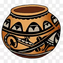 美洲土著人民陶艺陶器-陶器