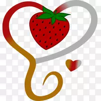 草莓夹艺术美食爱苹果-草莓