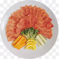 生鱼片肉Carpaccio素食美食-肉类