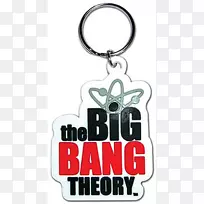 钥匙链标志大爆炸理论橡胶钥匙圈字体品牌-大爆炸理论图标