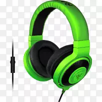 Razer kraken pro v2麦克风Razer kraken pro 2015 Razer kraken 7.1色度-游戏耳机绿色