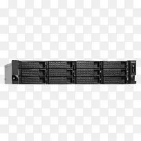 QNAP ts-1263 u-RP网络存储系统10千兆以太网QNAP系统公司。硬盘-顶部视角