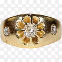 钻石订婚戒指金光珠宝.黄色戒指