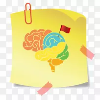 脑图形插图标志-大脑