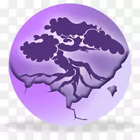 蒙特利尔标志有机体紫色健康适应体育