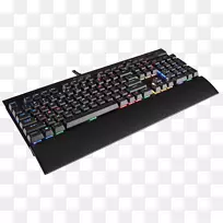 电脑键盘Corsair游戏K70 lux rgb corsair k70 lux游戏机械键盘ch-9101020-na corsair mx多色rgb背光机械游戏键盘黑樱桃