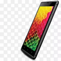 智能手机印度android固件intex aqua air ii-灰色智能手机