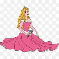 极光公主在梦中剪辑艺术沃尔特迪斯尼公司的插图-极光