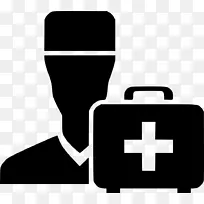 急救包，计算机图标，图形，保健插图.黑色护士