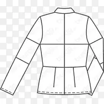 夹克产品设计对称连衣裙套-面试