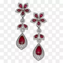 耳环红宝石国际珠宝手表展浴池-红宝石