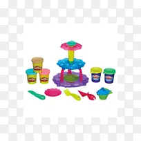 Dh甜食纸杯蛋糕塔游戏集(A 5144)播放-Doh甜Shoppe纸杯蛋糕塔游戏集(A 5144)孩之宝玩具-玩具