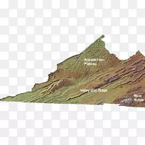 阿巴拉契亚高原山岭和山谷阿巴拉契亚州西南部弗吉尼亚地形蓝色山脊科罗拉多州地形地貌