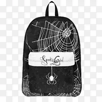纺织品测量用手提包背包黑色口袋装置.女孩用学校背包