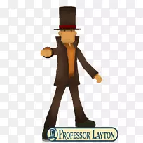 莱顿教授和好奇的村庄，莱顿教授和未来的超级粉碎兄弟。终极游戏卡通-教授。莱顿