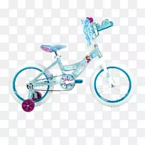 自行车轮子，山地车，自行车马鞍，自行车架，蓬松的迪斯尼冻结女孩的自行车男孩骑自行车1960年。