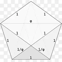 五角三角缩略图对称-金色五边形