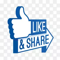 喜欢按钮共享图标Facebook徽标共享