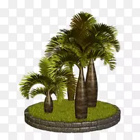 剪贴画棕榈树png图片gif-棕榈树叶透明
