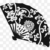 插图手绘扇形图形艺术剪贴画曲棍球棒画彩色