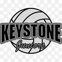 Keystone青年队标志排球字体黑色排球发球