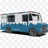 冰淇淋车冷冻酸奶食品车街头食品-冰淇淋卡车