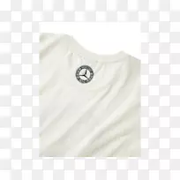 梅赛德斯奔驰挑战领子男性化布兰卡-两件白色t恤