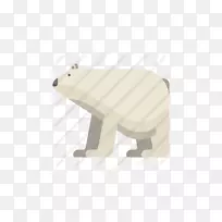 北极熊卡通设计画北极熊