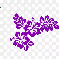 剪贴画图形模板图像花紫色夏威夷花纹身